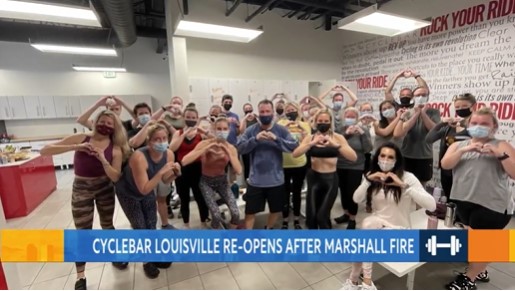 <p>CycleBar Louisville Re-Opens After Marshall Fire - Joanna's Fitness Fix on Fox31</p>